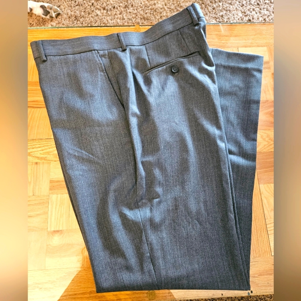 JB Britches Gray Wool Blend Trousers